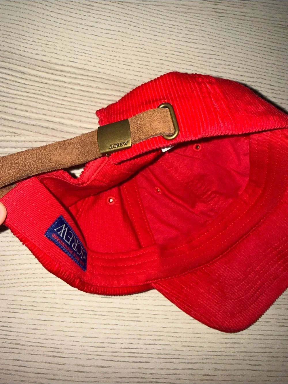 J.Crew Special Edition US Skiing Red Corduroy Baseball Cap